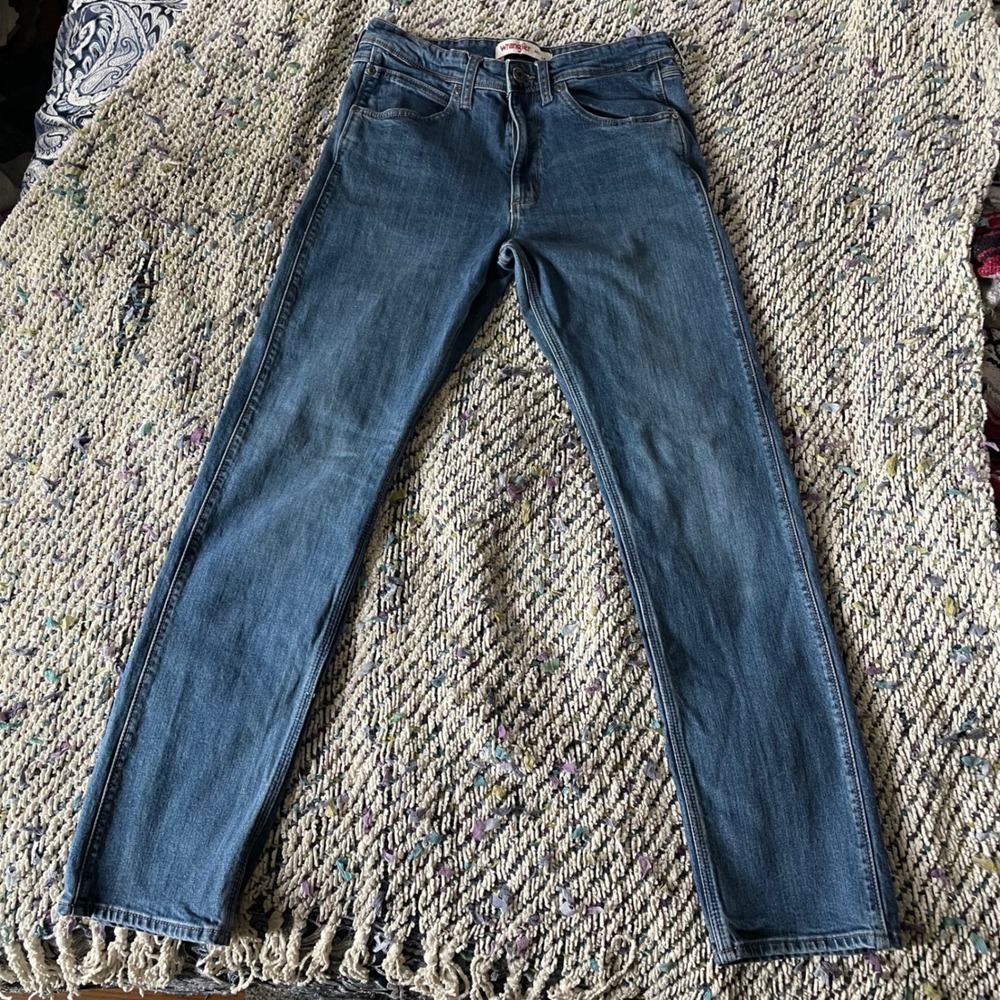 Wrangler men's regular Fit Jeans 30x32 Blue denim Rodeo Western Cowboy‎